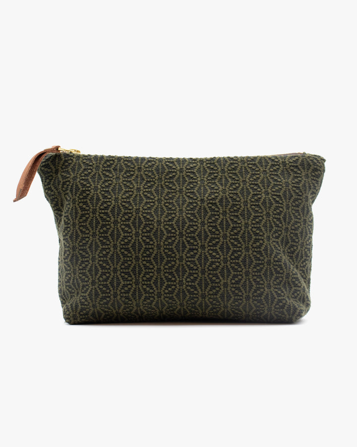 Kiriko Original Stand-Up Pouch, Kogin Asanoha, Green