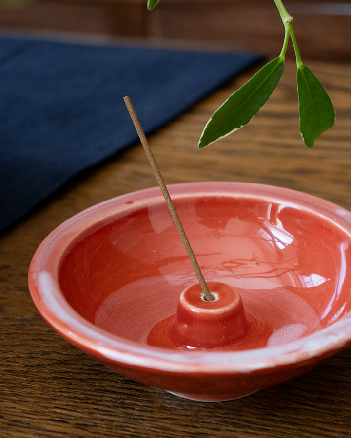 Shoyeido Incense Holder, Wheel, Crimson