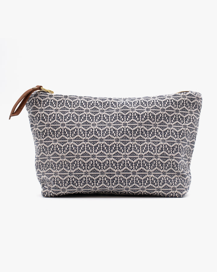 Kiriko Original Stand-Up Pouch, Kogin Asanoha, Indigo and White