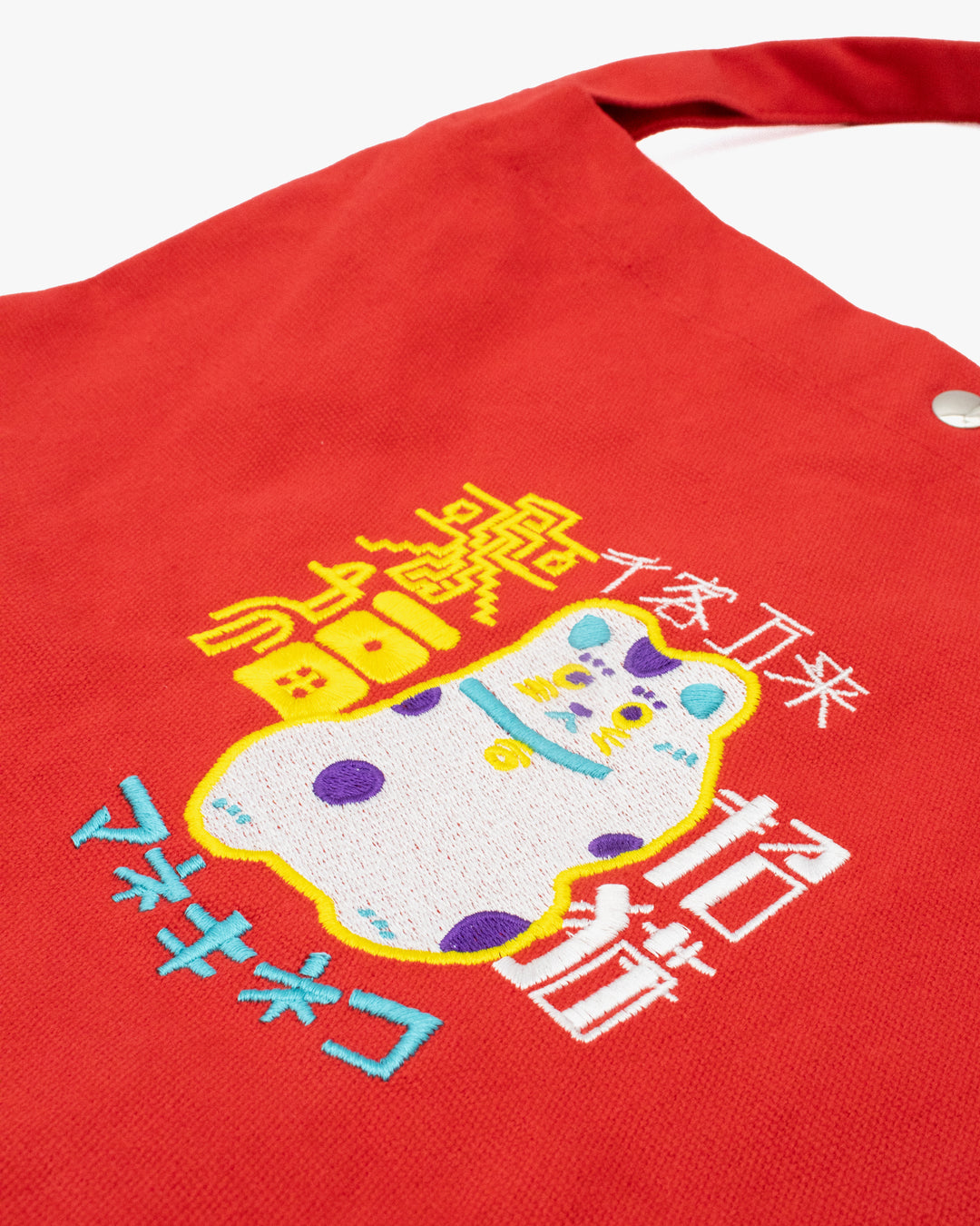 Wa Modern Tote, Red Manekineko