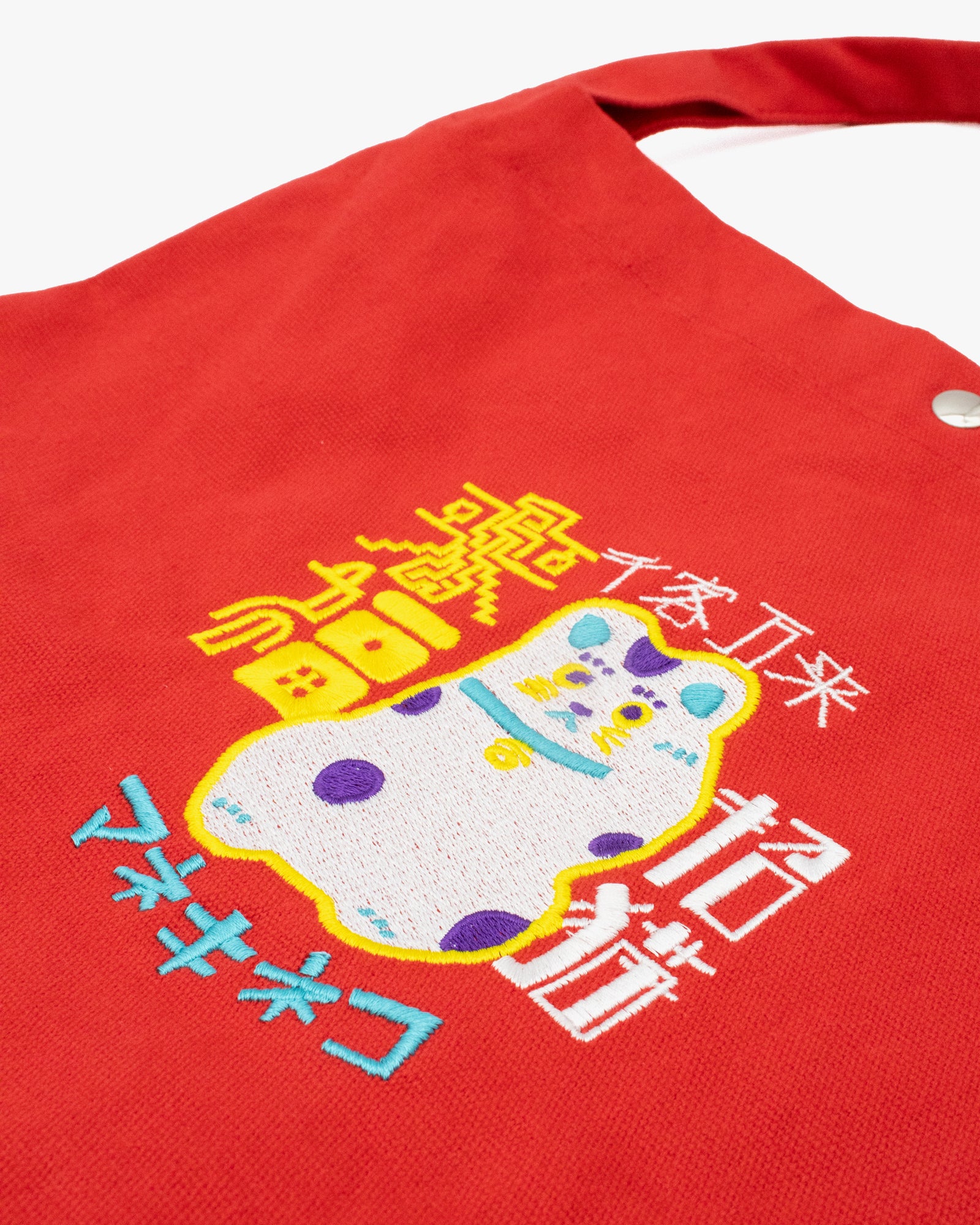 Wa Modern Tote, Red Manekineko