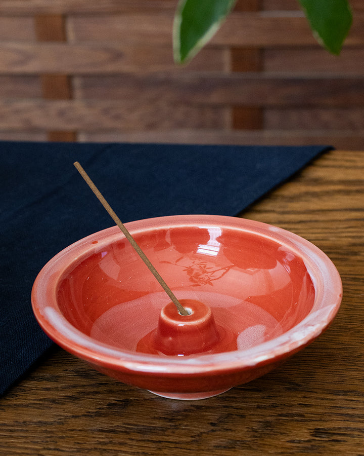 Shoyeido Incense Holder, Wheel, Crimson