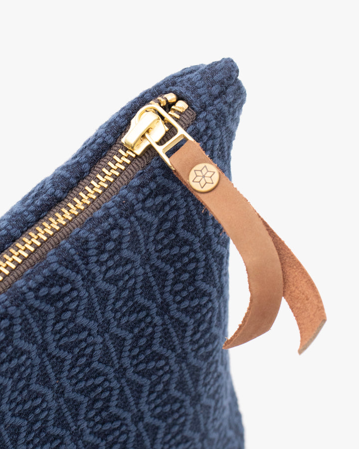 Kiriko Original Stand-Up Pouch, Kogin Asanoha, Indigo