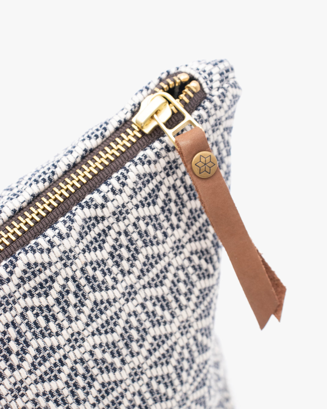 Kiriko Original Stand-Up Pouch, Kogin Asanoha, Indigo and White