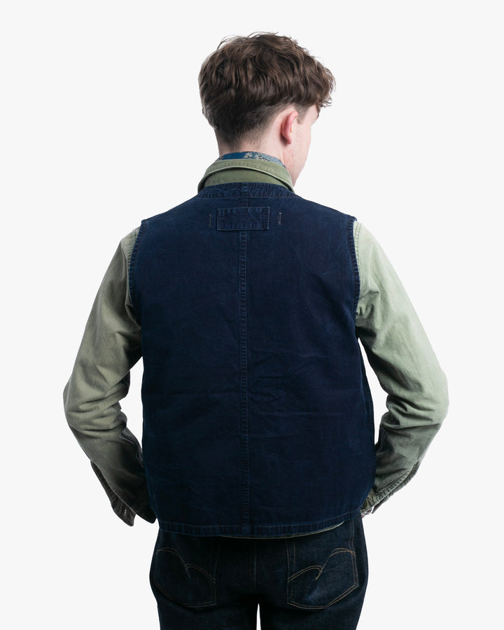 Japanese Repro Vest, L, Kapital, Textured Stitching with Concho Button