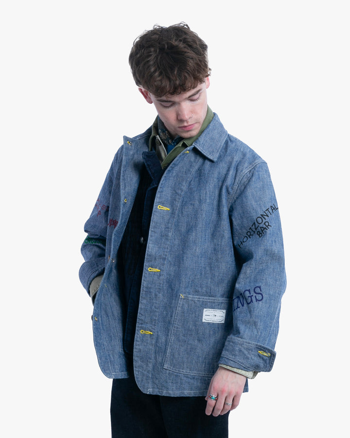 Japanese Repro Denim Coverall, L, Atmos x Li-Ning x F. Yataka, Medium Wash "Gymnastics"