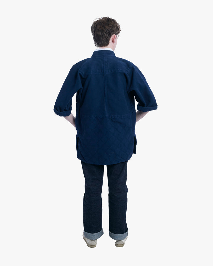 Kiriko Custom Dyed Kendogi Jacket with Pockets, Kokihanada, Sashiori Style B