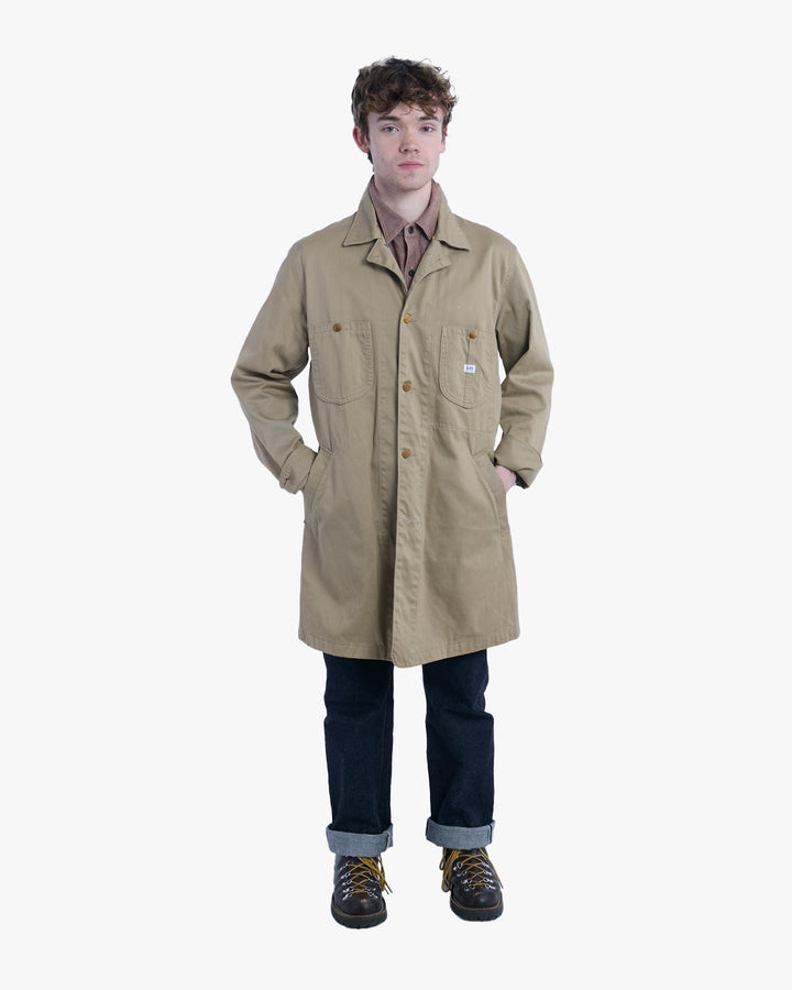 Japanese Repro Coat, XL, Lee, Khaki with Brass Buttons
