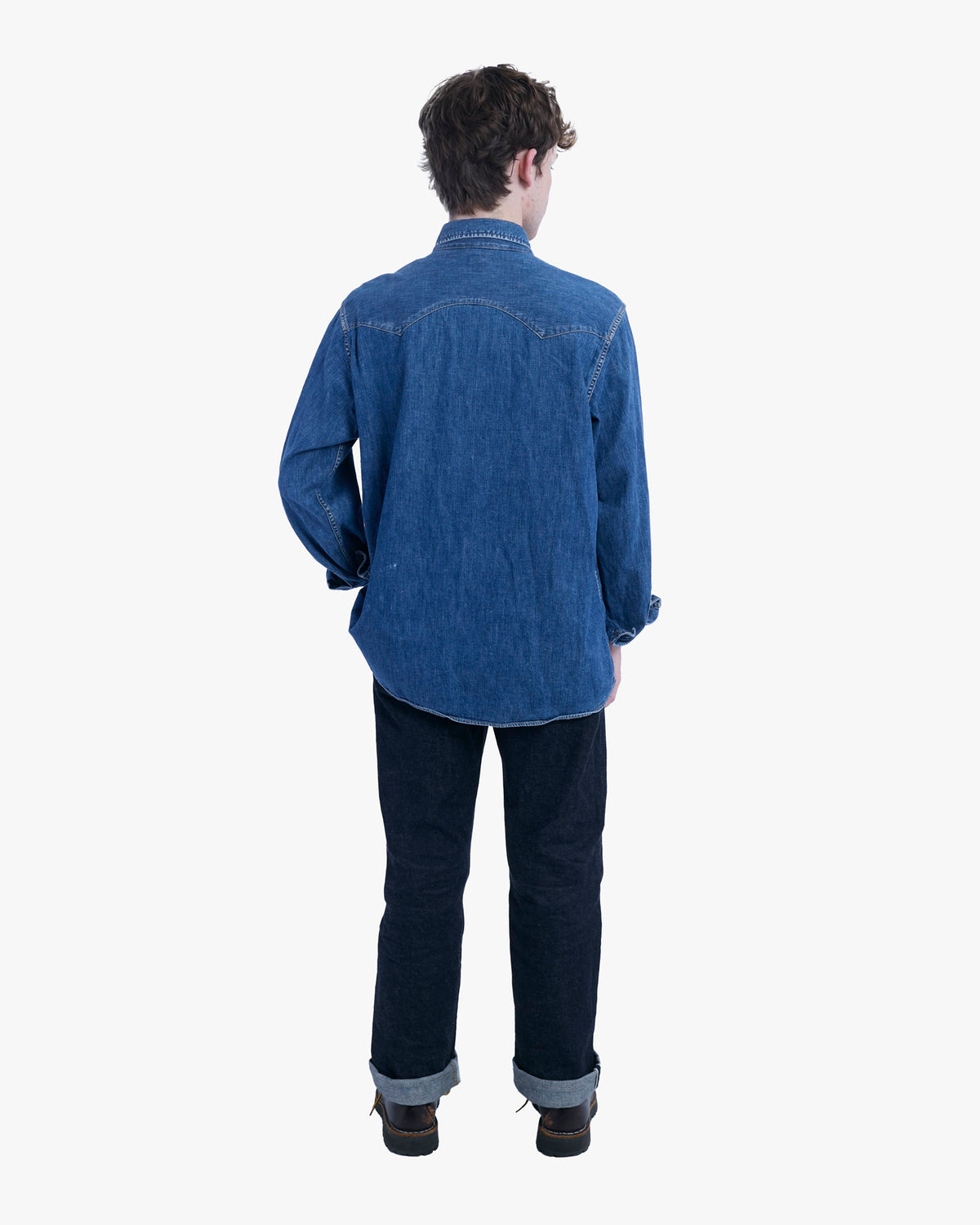Japanese Repro Long-Sleeve Shirt, L, Standard California, Blue Denim