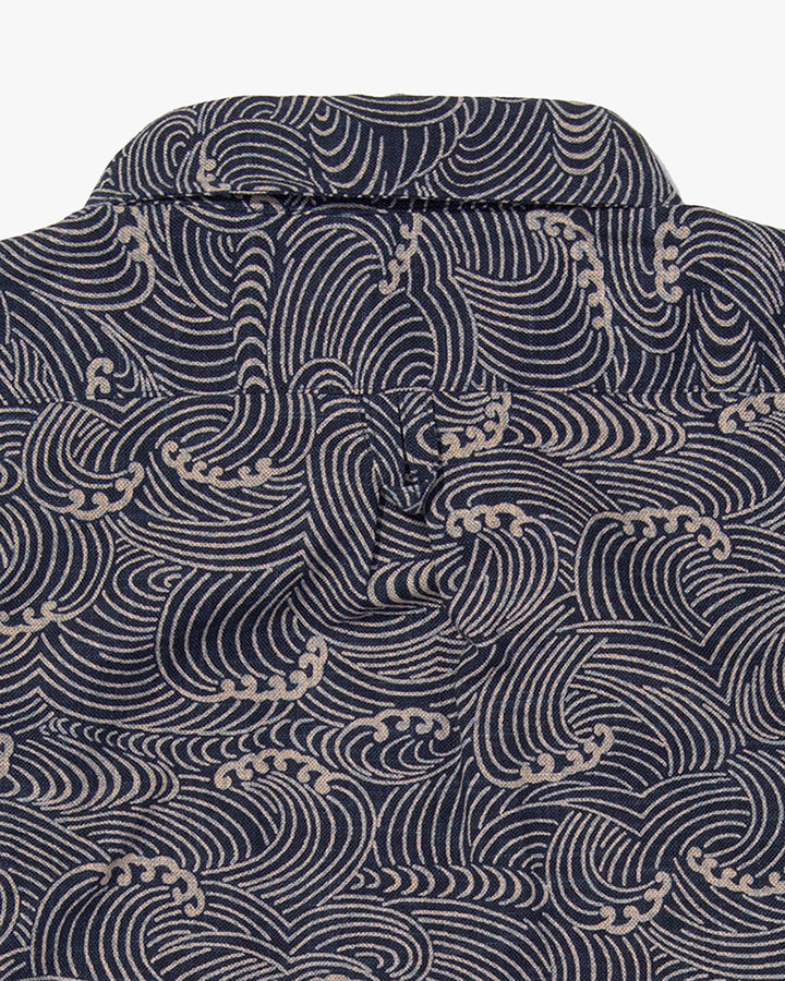 Kiriko Original Button-Up Shirt, Long Sleeve, Indigo Nami