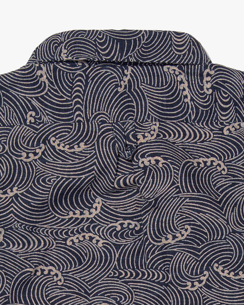 Kiriko Original Button-Up Shirt, Long Sleeve, Indigo Nami
