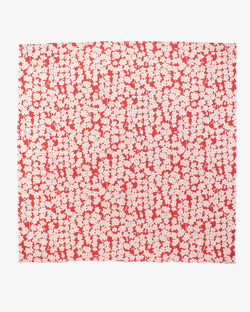 Modern Furoshiki, Musubi, Reversible, Isa Monyo, Sakura, Pink and Green, 41" x 41"