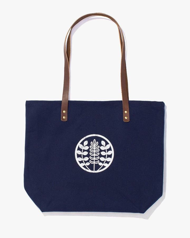 Kiriko Original Large Tote Bag, Canvas, Navy Logo