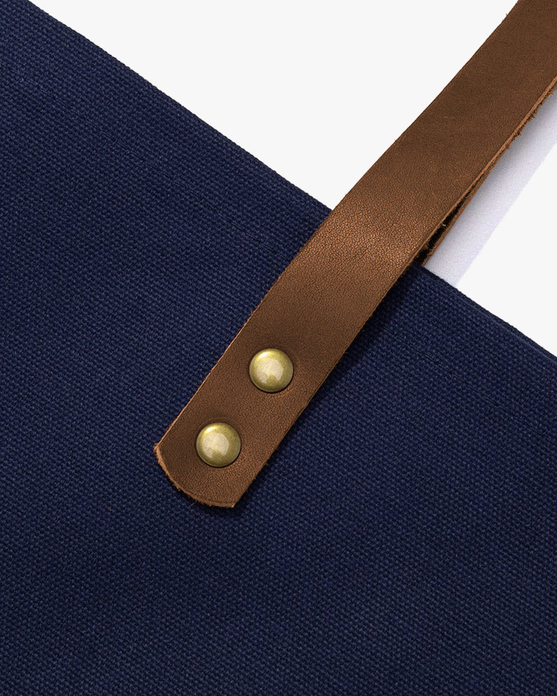 Kiriko Original Large Tote Bag, Canvas, Navy Logo