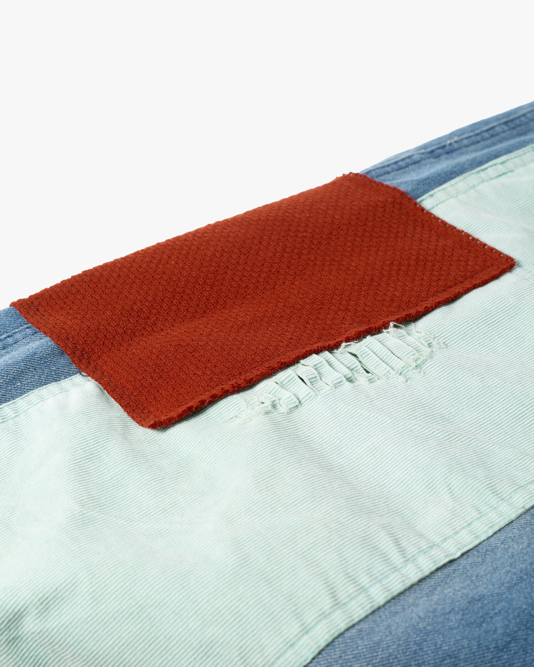 Kiriko Custom Patched Overalls, Colorblock Denim 