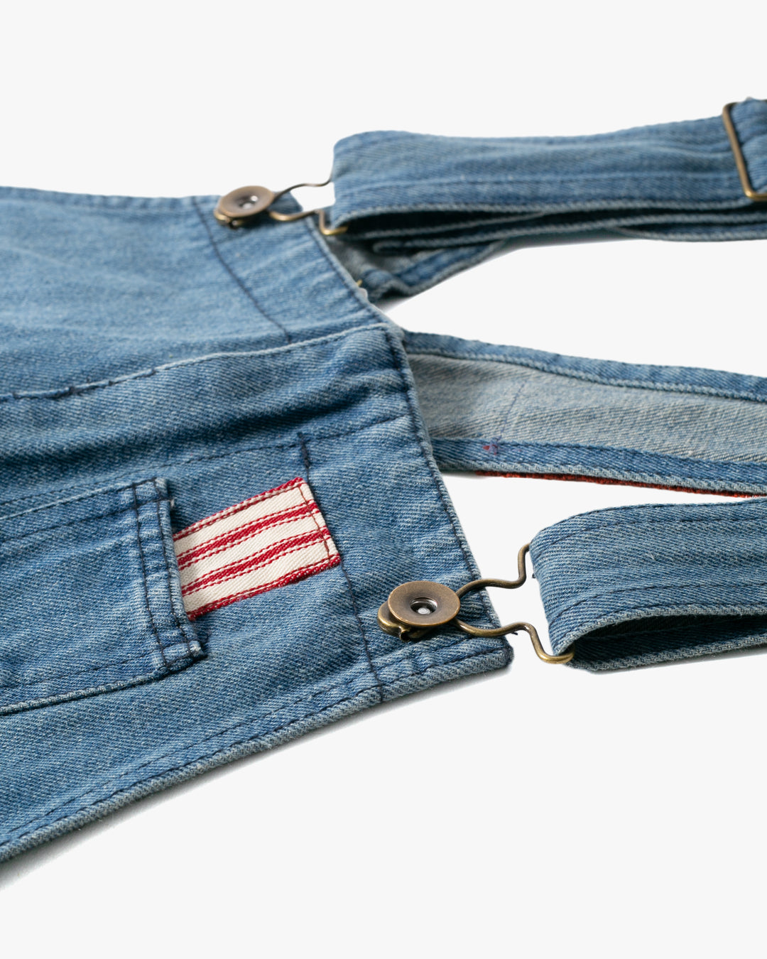 Kiriko Custom Patched Overalls, Colorblock Denim 
