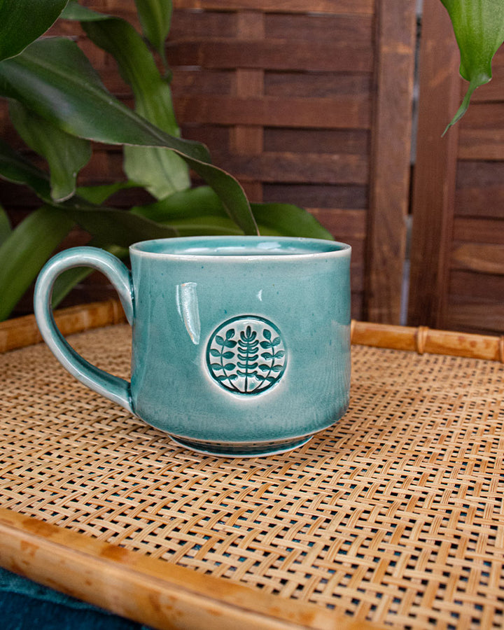 Kelly Pottery x Kiriko Mug, Glazed Celadon Green