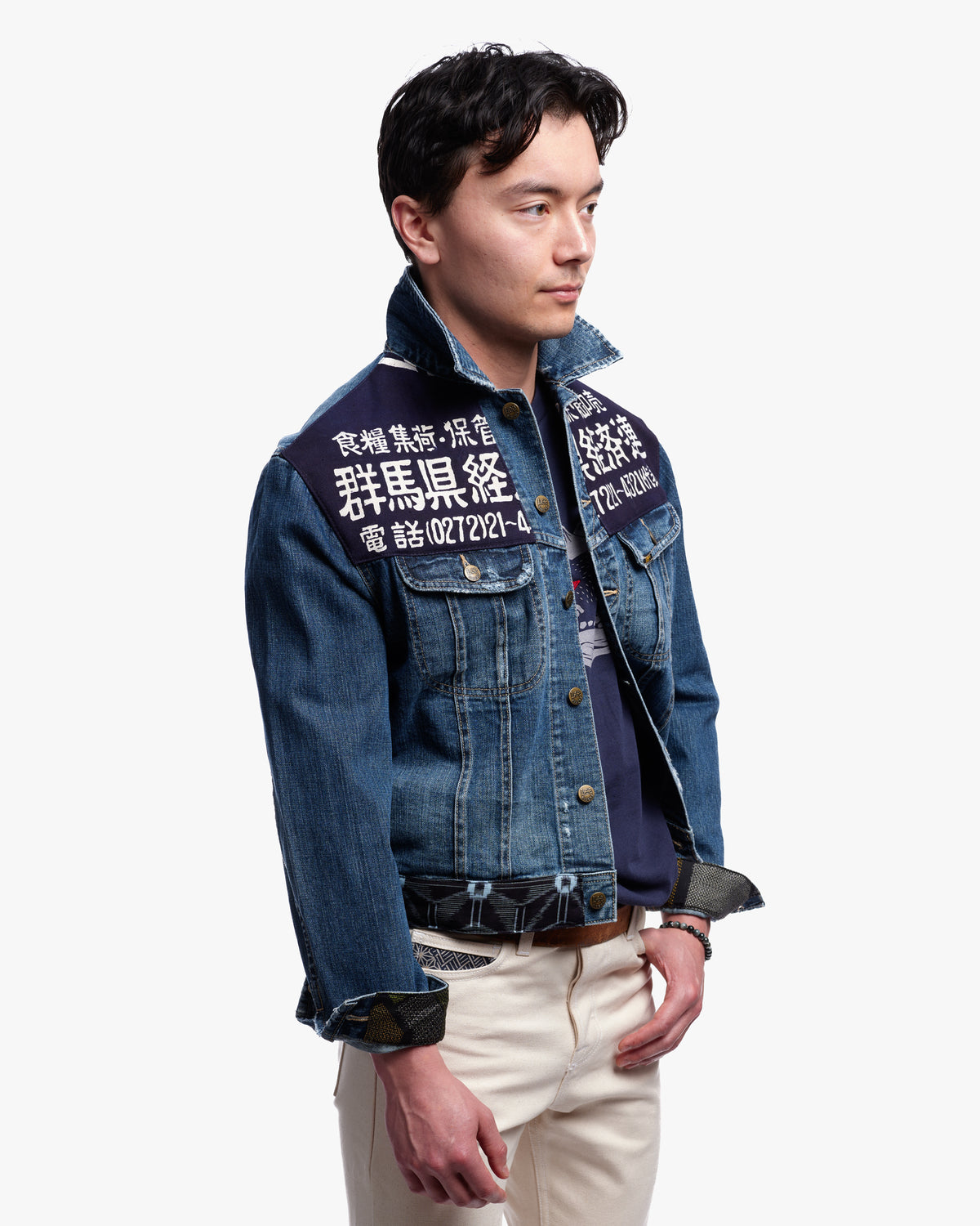 Kiriko Custom, Lee Jacket, Patched with Vintage Indigo Kasuri with Maekake Apron