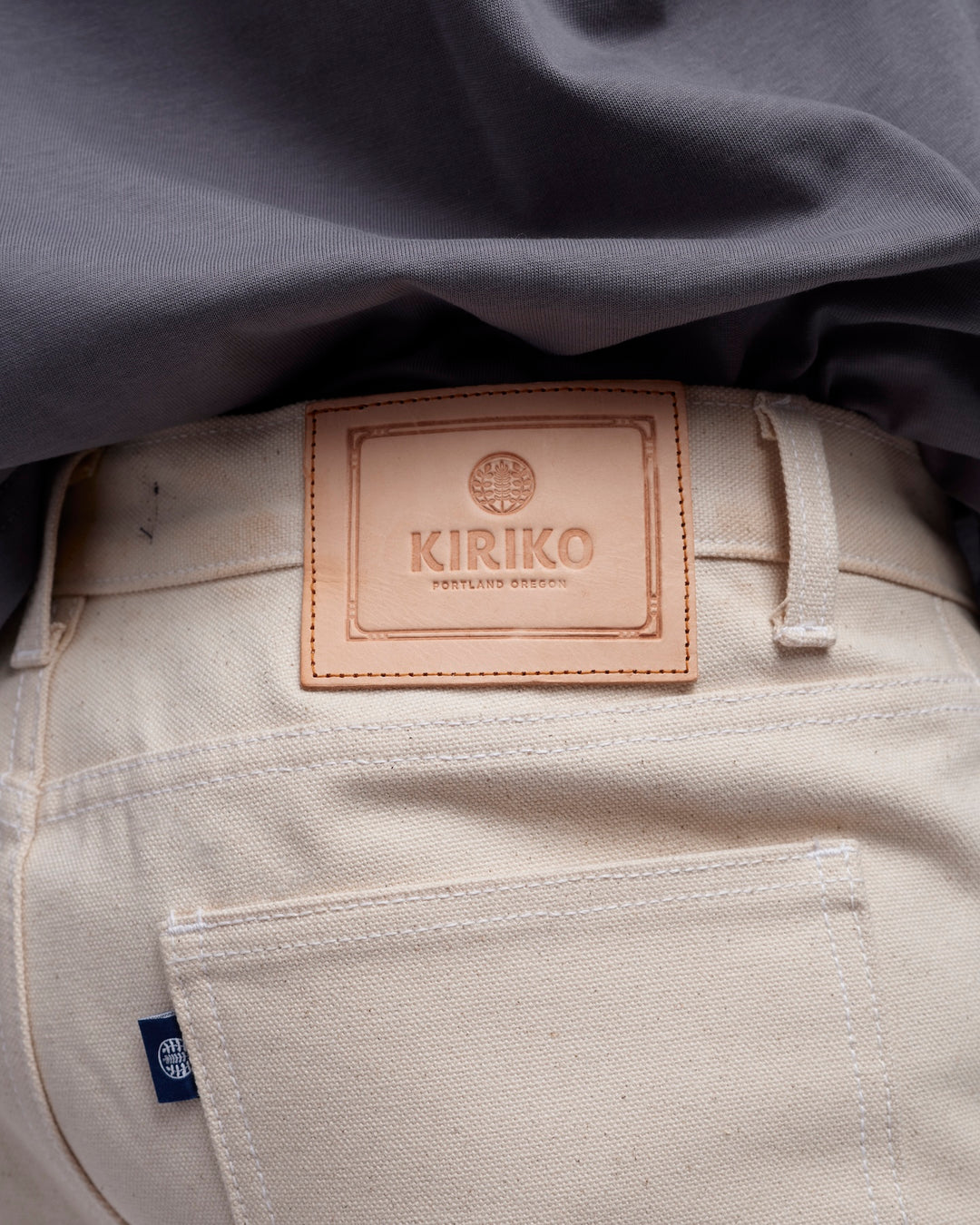 Kiriko Original Canvas Pants, US Made 12.8 oz., Cream, Small Multi