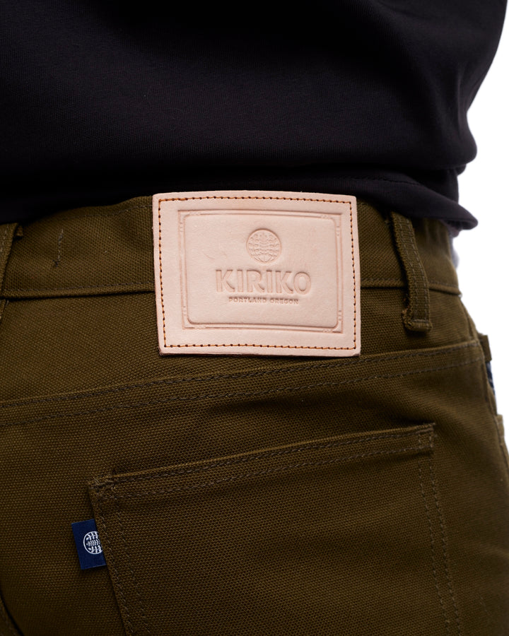 Kiriko Original Canvas Pants, US Made 12.8 oz., Olive, Nami