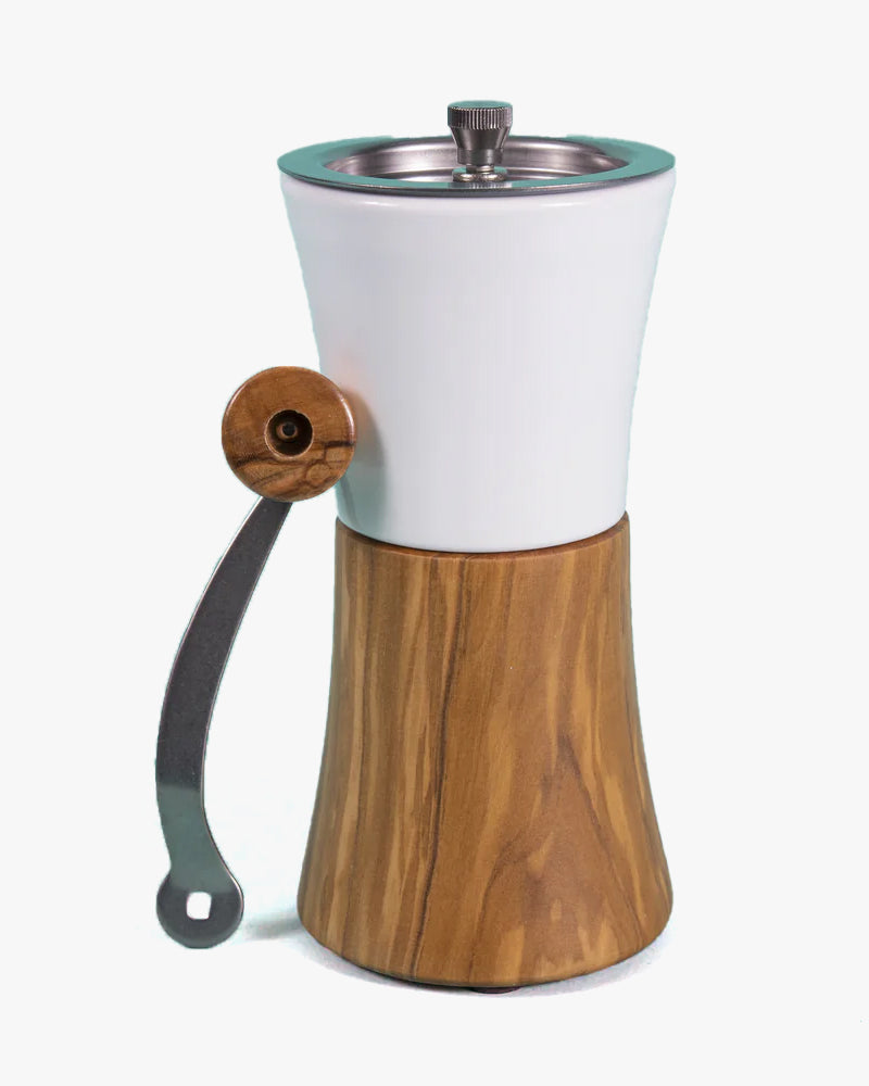 Hario, Ceramic Coffee Mill, Olive Wood