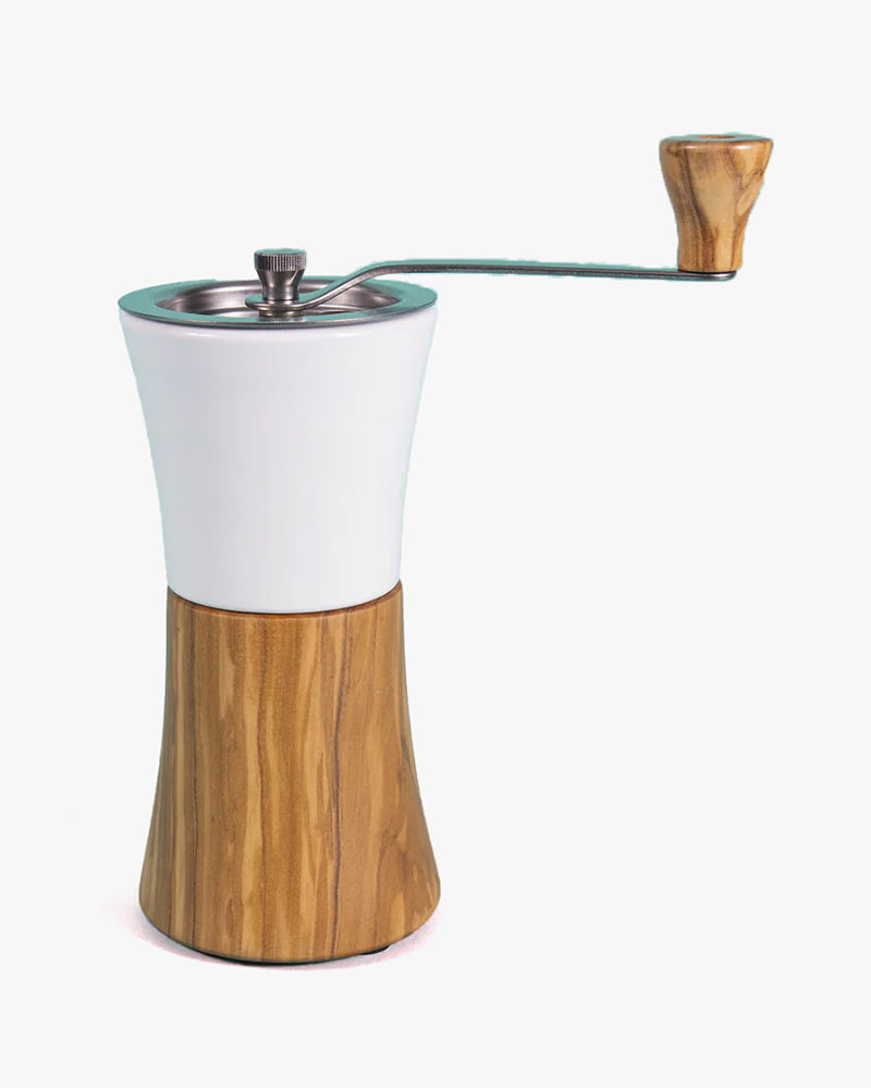 Hario, Ceramic Coffee Mill, Olive Wood