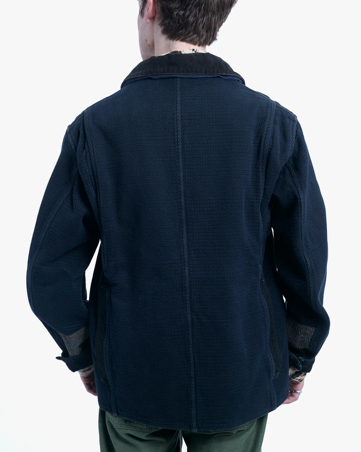 Japanese Repro Chore Coat, L, Kapital, Navy with Dark Denim Accents
