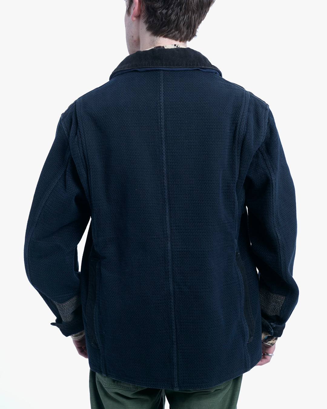 Japanese Repro Chore Coat, L, Kapital, Navy with Dark Denim Accents