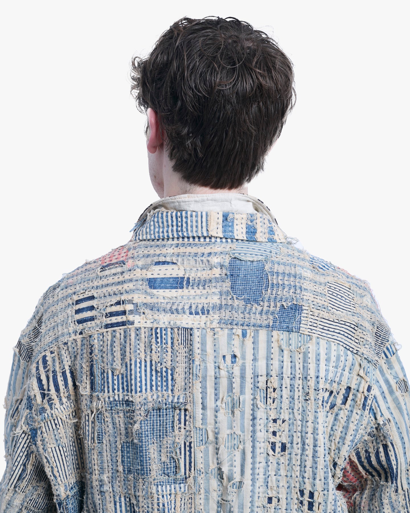 Japanese Repro Denim Jacket, XL, Kapital, Patched Boro, White