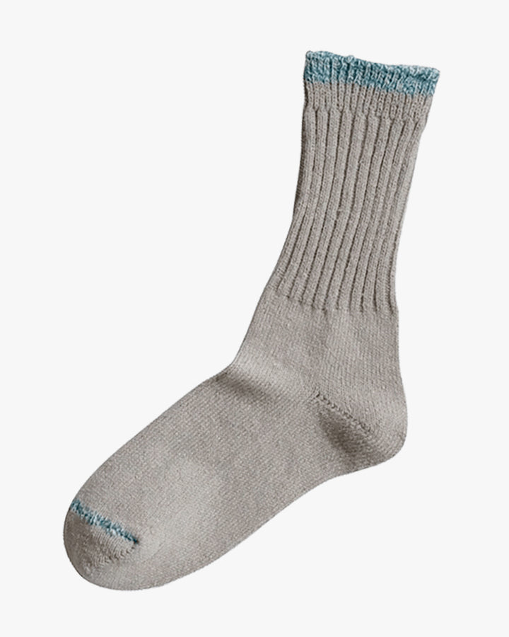 Knitwin, Crew Socks, Silk Cotton, Boston Light Gray
