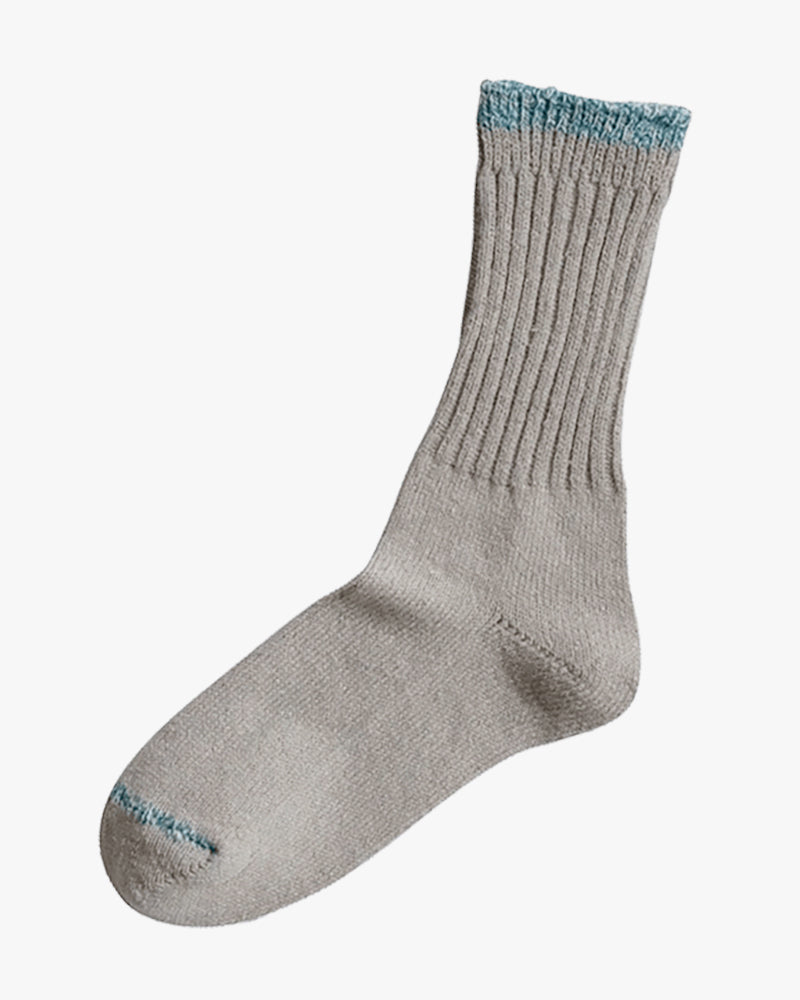 Knitwin, Crew Socks, Silk Cotton, Boston Light Gray