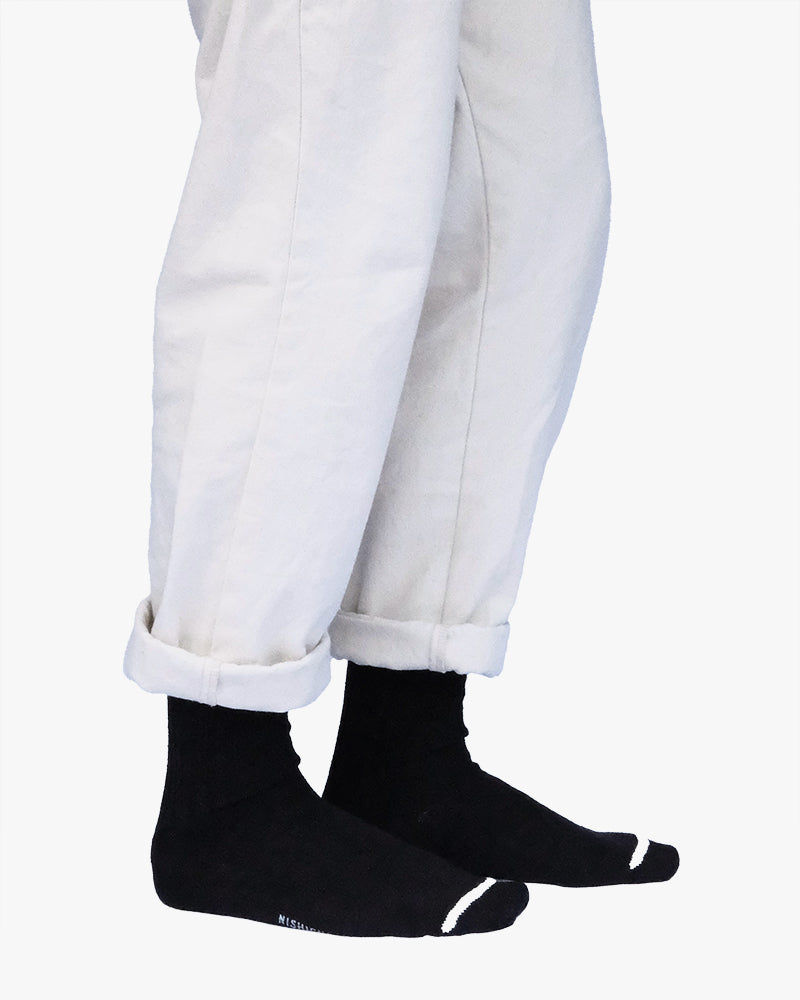 Knitwin, Crew Socks, Silk Cotton, Boston Black