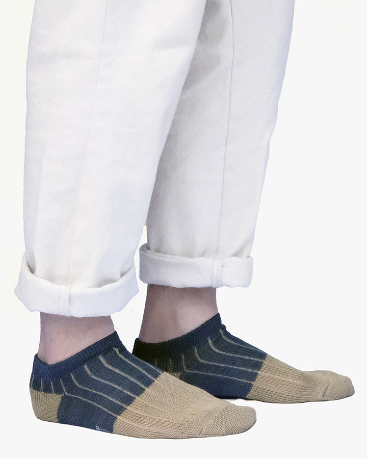 Knitwin, Ankle Socks, Linen and Cotton, Oslo Blue