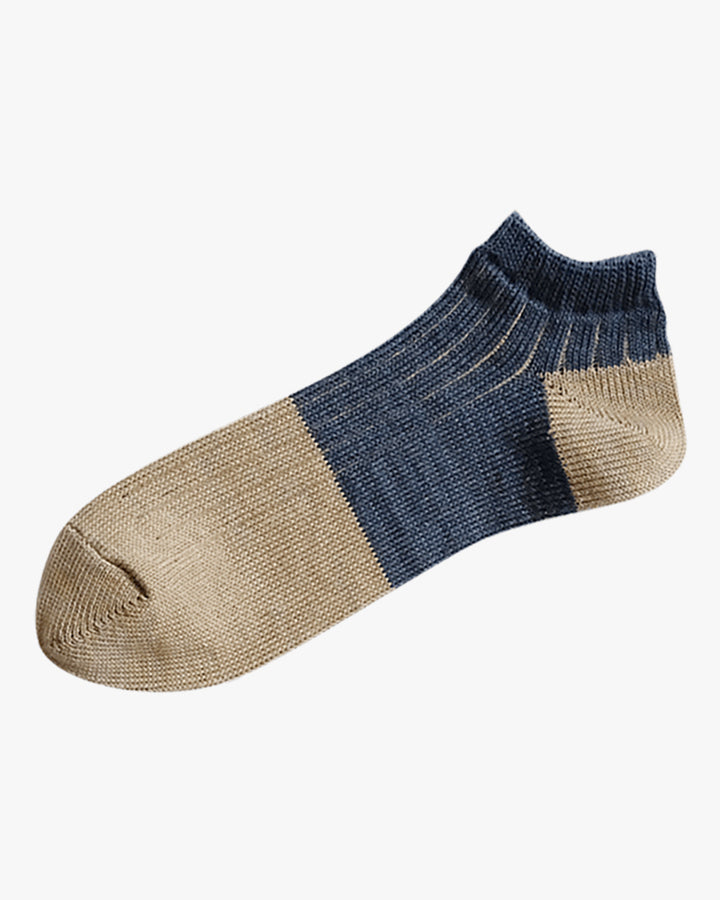 Knitwin, Ankle Socks, Linen and Cotton, Oslo Blue