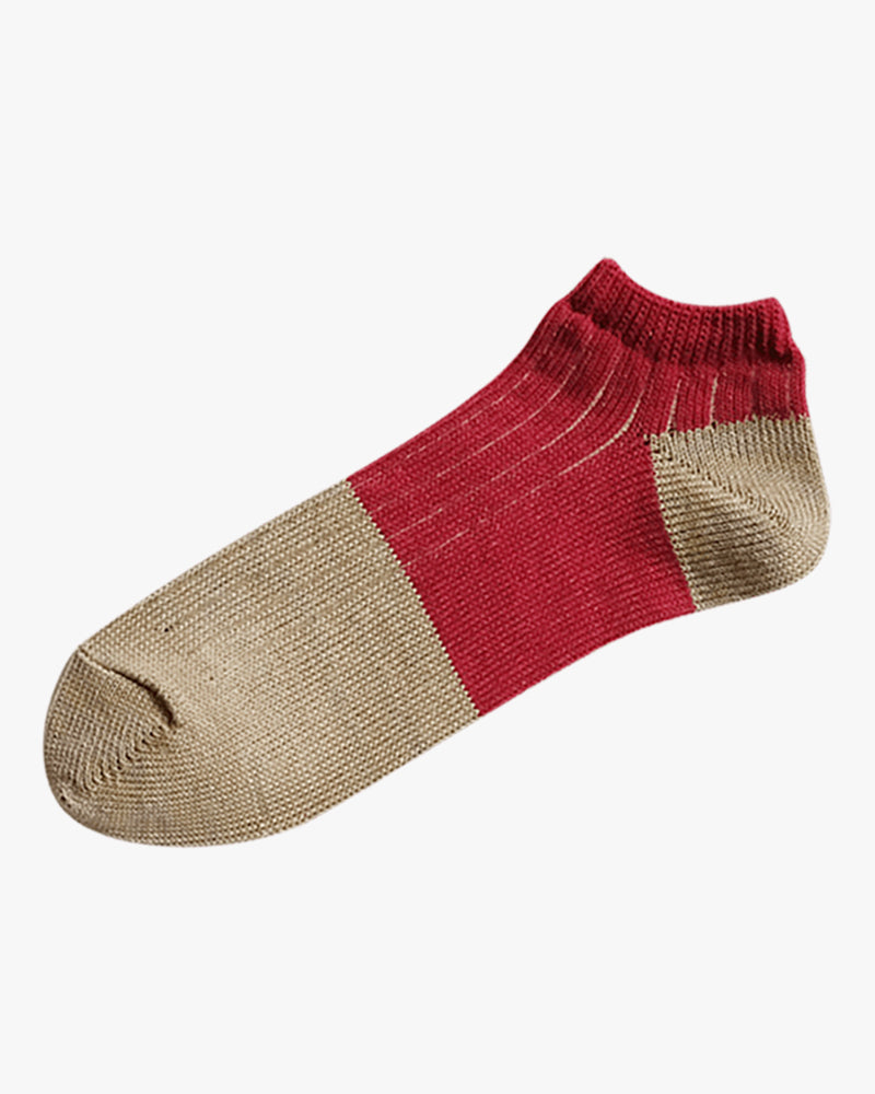 Knitwin, Ankle Socks, Linen and Cotton, Oslo Red