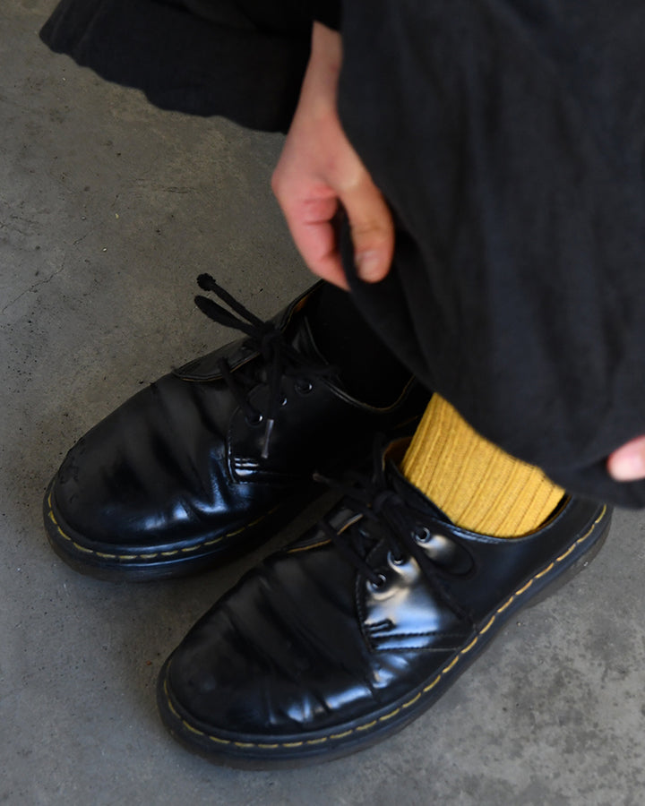 Knitwin, Crew Socks, Linen Ribbed, Praha Canary Yellow