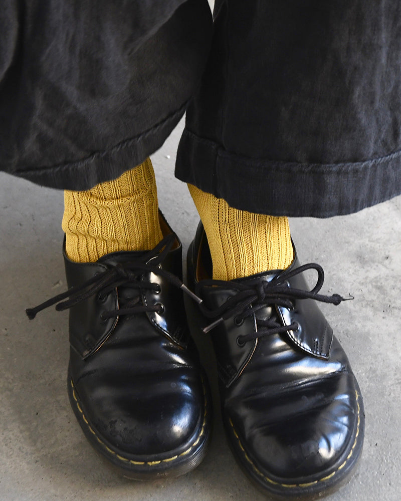 Knitwin, Crew Socks, Linen Ribbed, Praha Canary Yellow