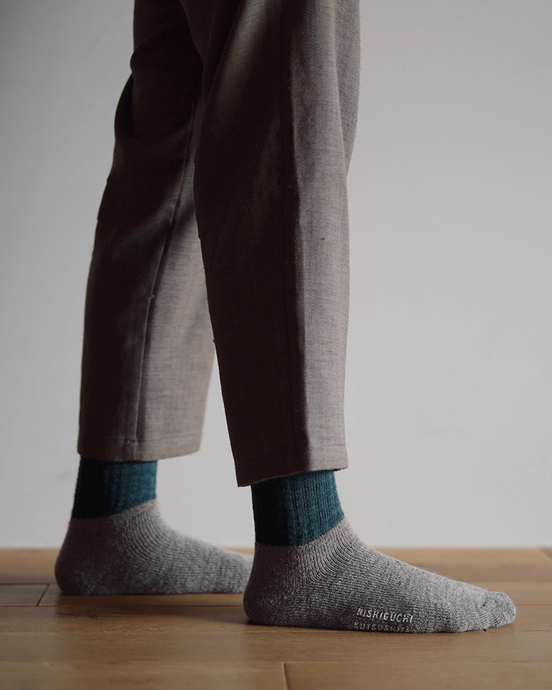 Knitwin, Slab Socks, Wool Cotton, Boston Jungle Green