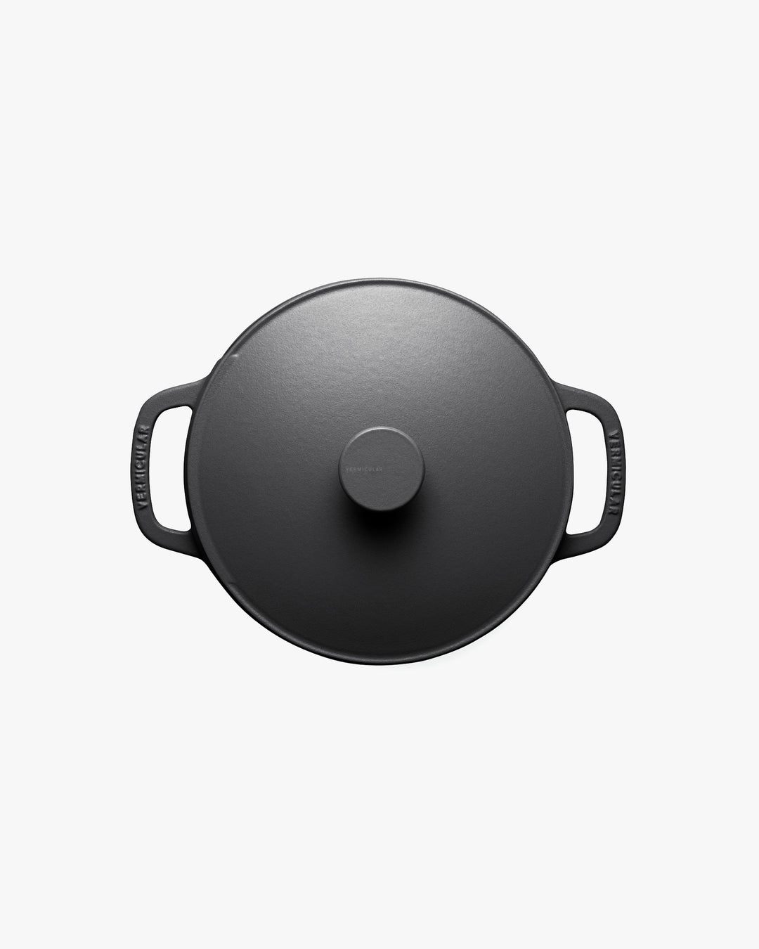 Oven Pot 2.0, Vermicular, Round Knob Lid &amp; Lid Stand, Matte Black, 18cm