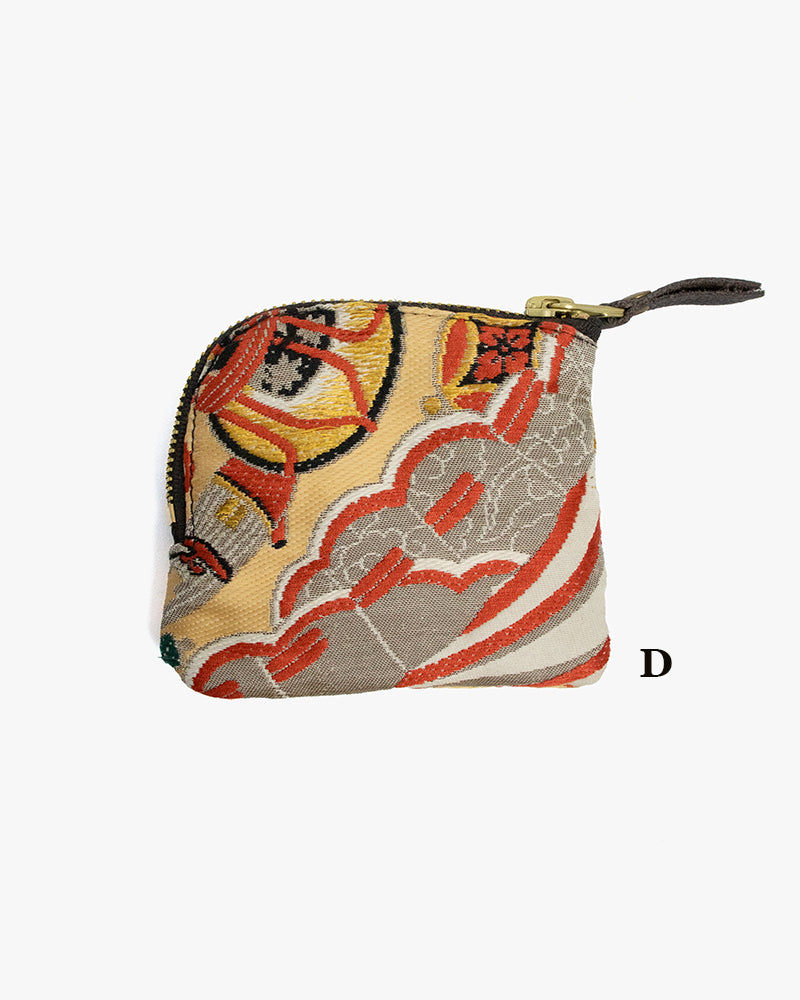 Kiriko Original Obi Zipper Wallet, Gray with Gold and Multicolor Accents