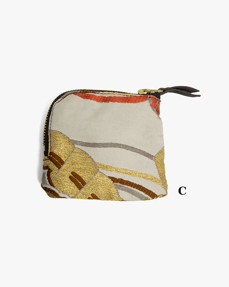 Kiriko Original Obi Zipper Wallet, Gray with Gold and Multicolor Accents