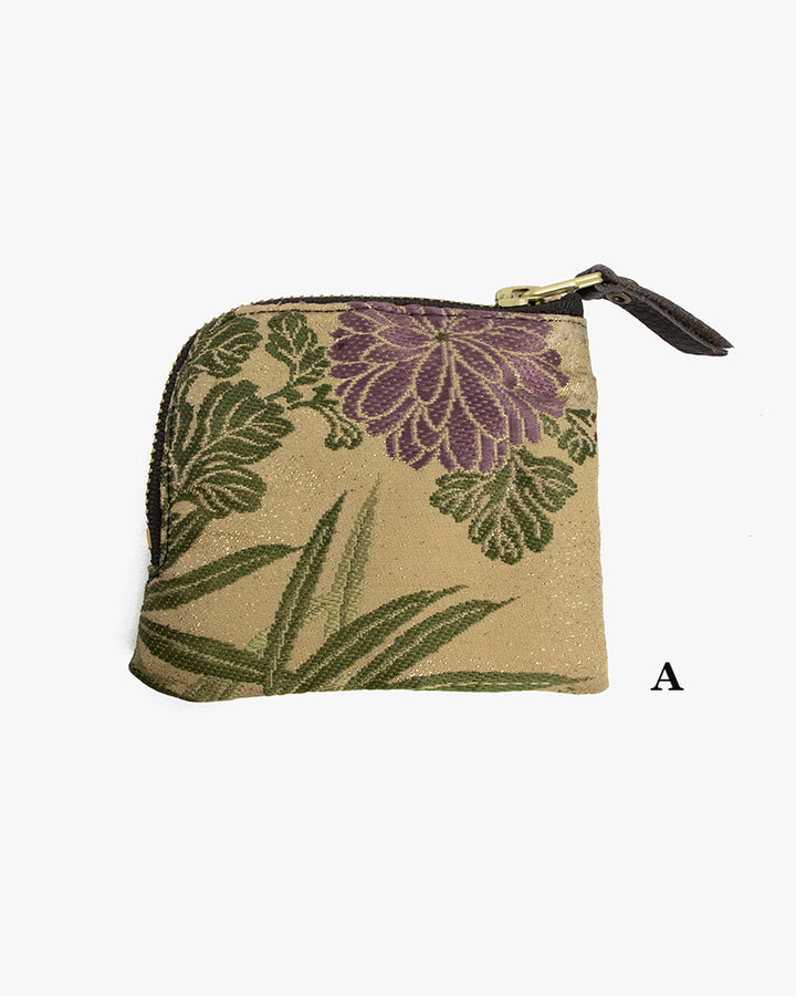 Kiriko Original Obi Zipper Wallet, Gold and Multicolor