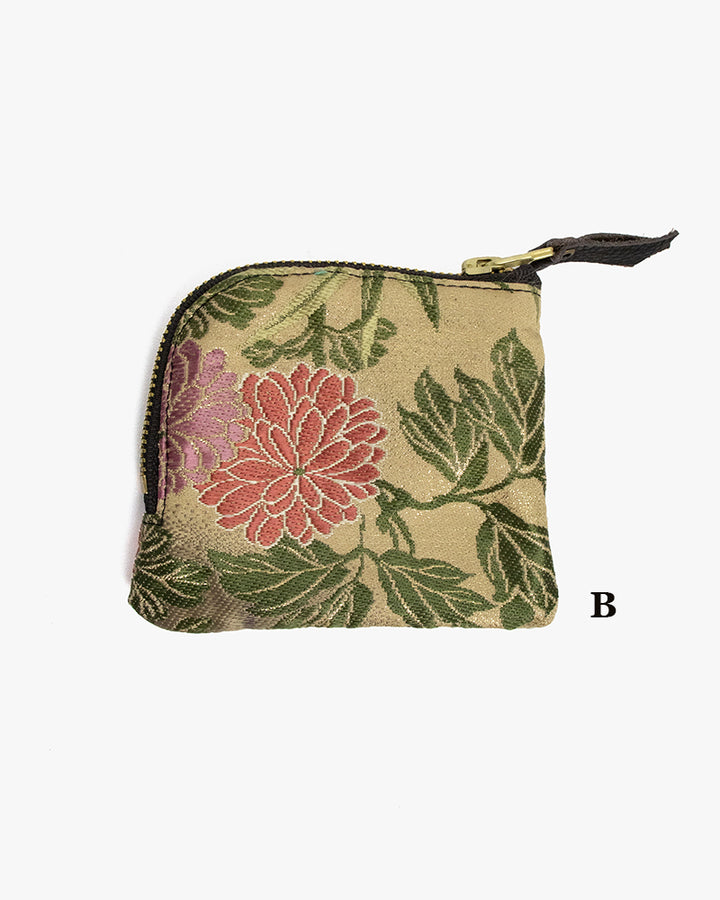 Kiriko Original Obi Zipper Wallet, Gold and Multicolor