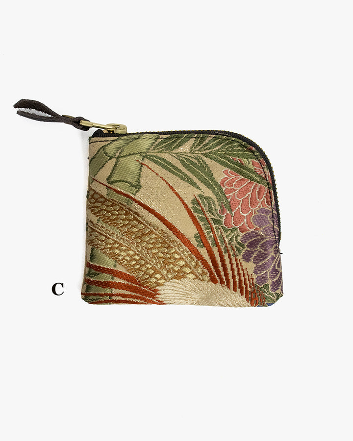 Kiriko Original Obi Zipper Wallet, Gold and Multicolor