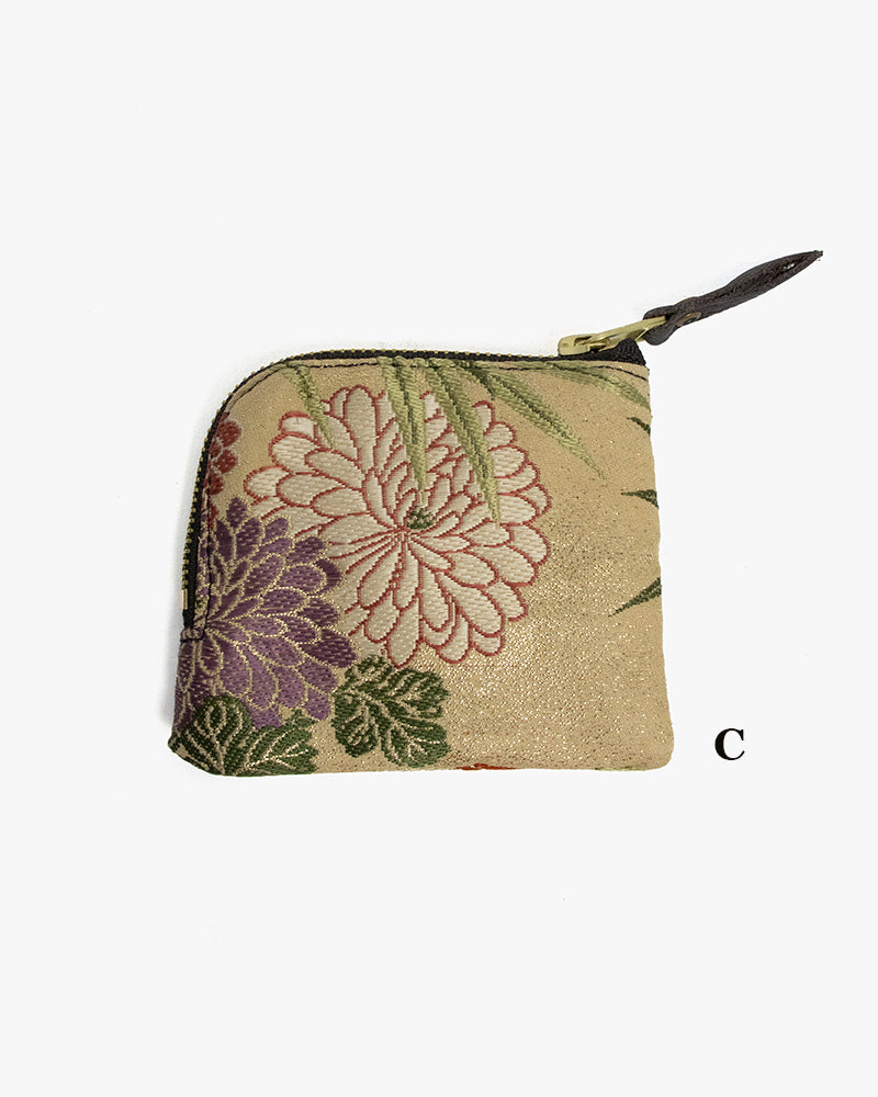 Kiriko Original Obi Zipper Wallet, Gold and Multicolor