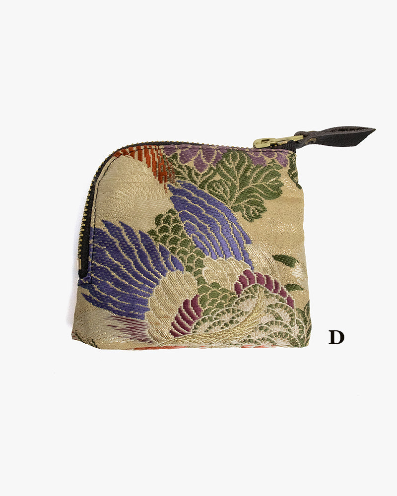 Kiriko Original Obi Zipper Wallet, Gold and Multicolor