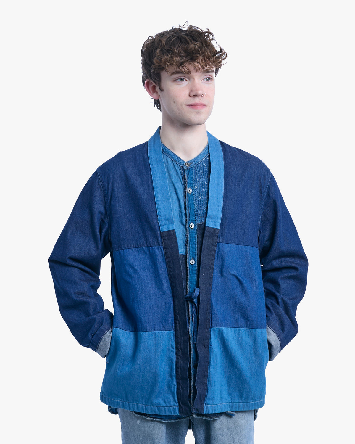 Japanese Repro Shirt, L, Kapital, Denim Kakashi