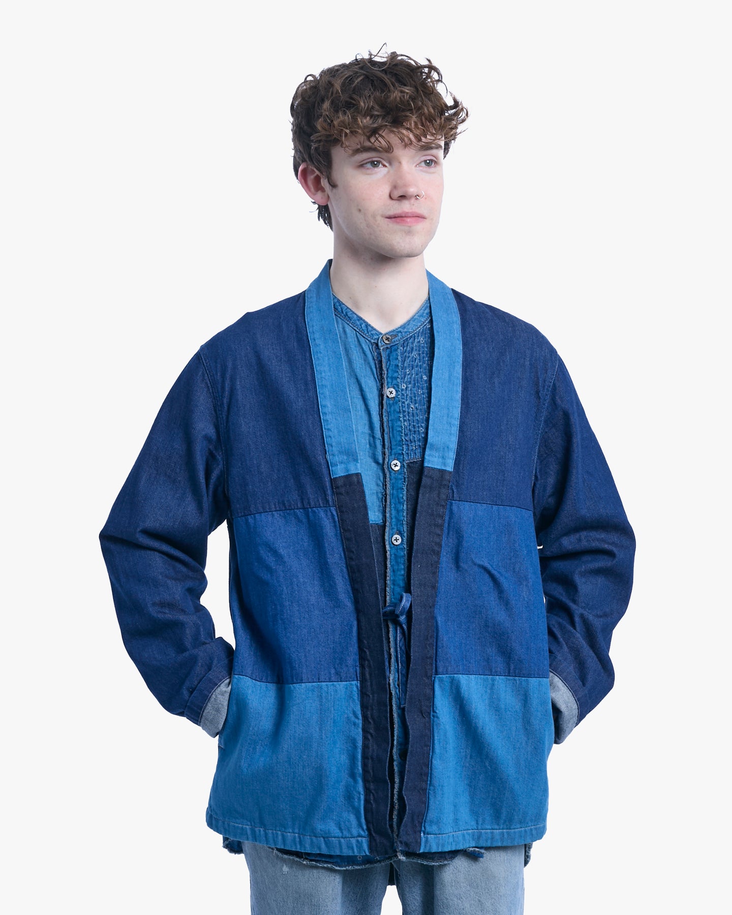 Japanese Repro Shirt, L, Kapital, Denim Kakashi