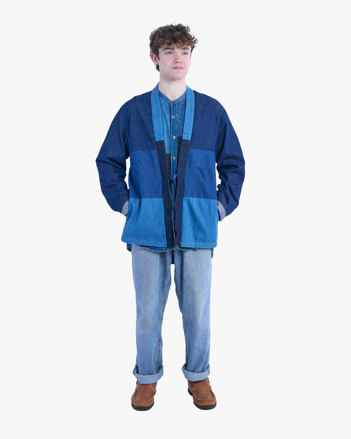 Japanese Repro Shirt, L, Kapital, Denim Kakashi