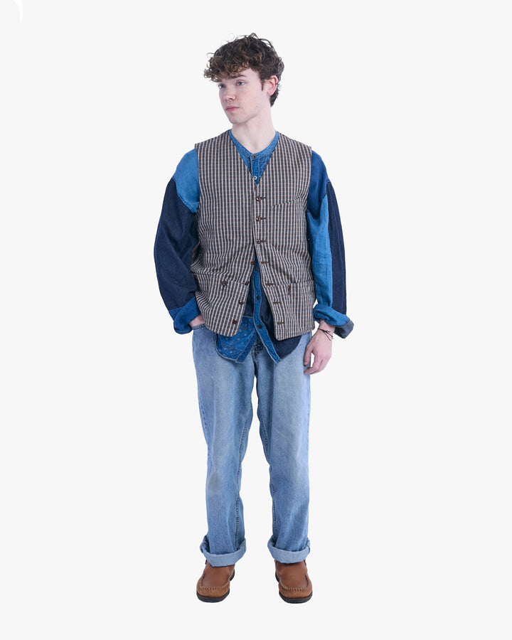 Japanese Repro Vest, L, Kapital, Brown